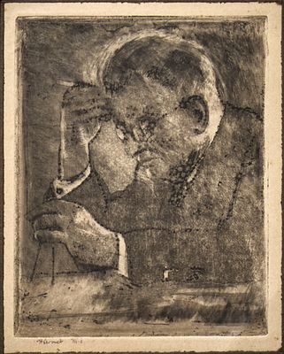 Hermann Struck – Antique Print, Signed in Pencil. Dimensions: 15X11 cm 
Frame dimensions: 39X29 cm.
