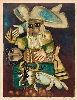 Leo Roth – 'The Binding of Isaac' – Lithograph, Signed in Pencil. 65X50 cm 
Frame 87X70 cm
