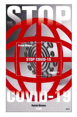 Guinea Bissau 2020 Silk Stamp Stop Covid-19
