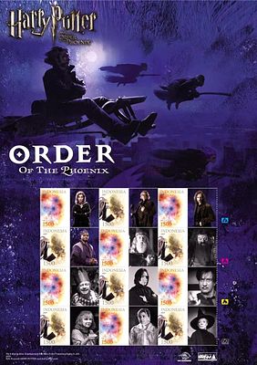 Indonesia 2007 Harry Potter Order of The Phoenix My Stamp ( Large Sheet A4 Size) Cinema Movie
