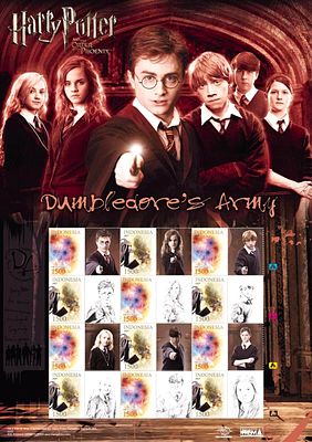 Indonesia 2007 Harry Potter Order of The Phoenix Dumbledore's Army My Stamp (Large Sheet A4 Size)