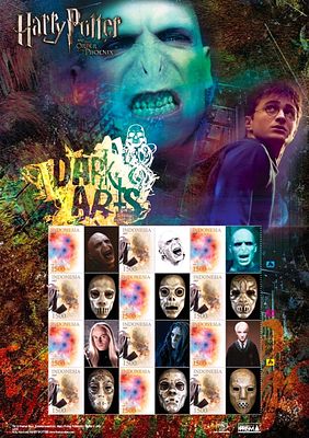 Indonesia 2007 Harry Potter Order of The Phoenix Dark Arts My Stamp ( Large Sheet A4 Size )