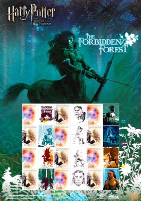 Indonesia 2007 Harry Potter Order of The Phoenix The Forbidden Forest My Stamp ( Large Sheet A4 