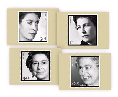 Great Britain 2022 in Memoriam Her Majesty The Queen set of 4 Postcards by Royal Mail