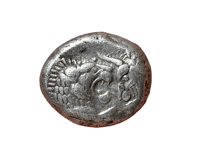 KINGS of LYDIA. Kroisos 560-546 BC. Silver (AR) Siglos – 1/2 Stater, Sardes mint. One of the