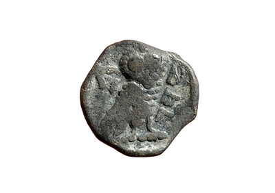 JUDAEA, Achaemenid Province (Yehud) 375-332 BC. Silver (AR) "Judah" coin Weight 0.51 grams