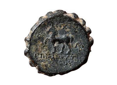 SELEUKID KINGS, Antiochos VI Dionysos 144-142 BC. (Ptolemaïs (Ake) mint?) bronze coin. Weight