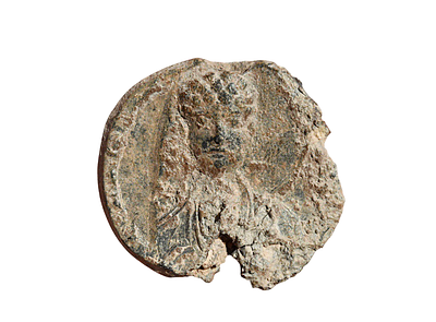 Lead Byzantine Bullae 9-12 Century AD. Size 22 mm. long.
