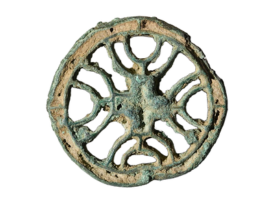 Bactrian Bronze Stamp Seal from Bronze Age, circa 2000 BC. Size 43 mm. Descriptions of the type :