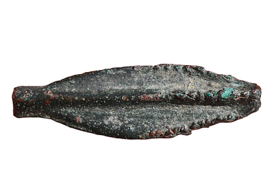 יחידה מוניטרית, קודמת ליצירת המטבעות - מטיל דמוי ראש חץ ברונזה. תראקיה, אופולוניה פונטיקה (אזור 