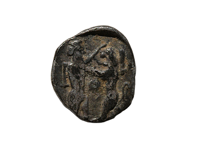 פיניקיה, אובול כסף מטבעת צידון, האימפריה הפרסית אחמנית מאה 4 לפני הספירה. משקל 0.57 גרם, קוטר 