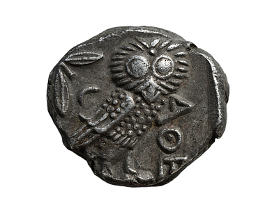 מטבע יוונית קלאסית, אתיקה, מטבעת אתונה 353-294 לפני הספירה, טטרדרכמה כסף. משקל 17.12 גרם, קוטר 