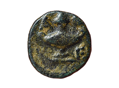אתיקה, מטבעת אתונה, בסביבות מאה 2 לפני הספירה, מטבע ברונזה נדיר. משקל 1.68 גרם, קוטר 12 מ"מ. תי 