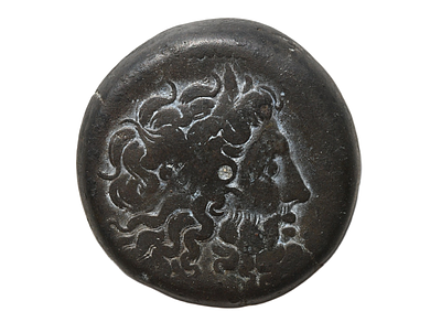 מלכי מצרים בתקופה ההלניסטית, תלמי השני (פילדלפוס) 285-246 לפני הספירה. מטבע דרכמה ברונזה, מטבעת 