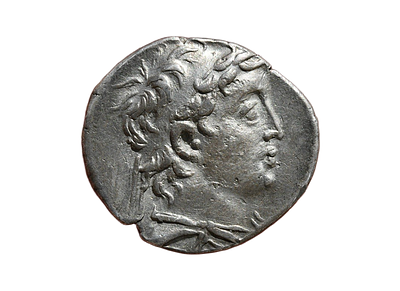 פיניקיה, צור, ממלכה סלאוקית בתקופה ההלניסטית, מלך דמטריוס השני 129-125 לפני הספירה. מטבע כסף 