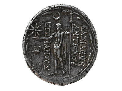 האימפריה הסלווקית מטבעת פטולמאיס - עכו (ארץ ישראל) . אנטיוכוס השמיני אפיפאנס (גריפוס) 