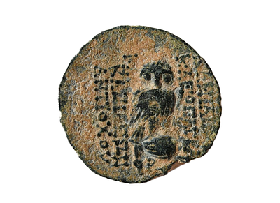 האימפריה הסלווקית, קלאופטרה תיאה ואנטיוכוס השמיני אפיפאנס (גריפוס), 125-121 לפנה״ס. מטבע 