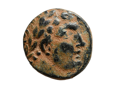 פיניקיה, שקל צורי, 126 לפני הספירה - 65 לספירה. מטבע ברונזה מתוארך PΛ לשנת 4/5 לספירה. משקל 