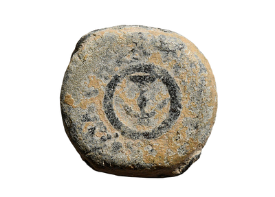 ממלכת יהודה, אלכסנדר ינאי (יהונתן החשמונאי), 103-76 לפני הספירה. מטבע פרוטה מעופרת. משקל 3.90 