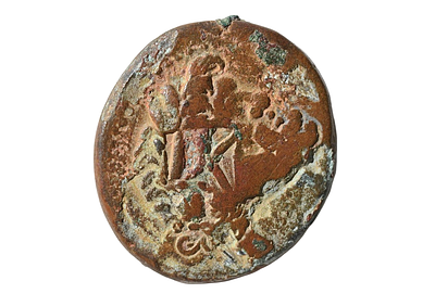 טביעת רכב "LX" של ליגיון העשירי "Legio X Fretensis" על מטבעה עיר ביהודה - דור (ארץ ישראל) 