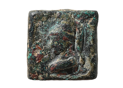 משקולת ברונזה רומית קדומה מאה 1 לפנה"ס - מאה 2 לספירה עם אתונה. מאות 2-1 לפני הספירה. משקל 