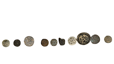 קבוצה של 10 חותמות מתכת מתקופות שונות. קוטר מ"מ. תיאור טיפוס הפריט :