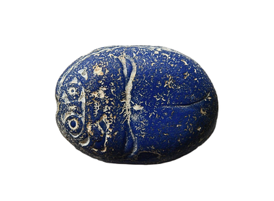 חרוז זכוכית בצורת חירפושית. גודל 15 מ"מ. תיאור טיפוס הפריט :