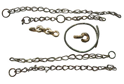 קבוצה של 7 חפצי ברונזה מתקופה רומית / ביזנטית. תיאור טיפוס הפריט :