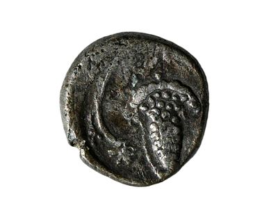 Unusual Silver Obol, Supposedly CILICIA, Soloi 5 Century BC. AR Obol. Weight 0.94 grams, Length 