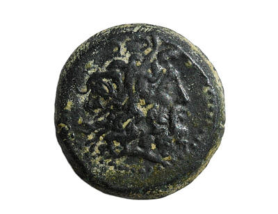 Kings of Egypt: Ptolemy II Philadelphos. 285-246 BC. (&AElig;) bronze coin Tyre Mint. Weight 5.52 