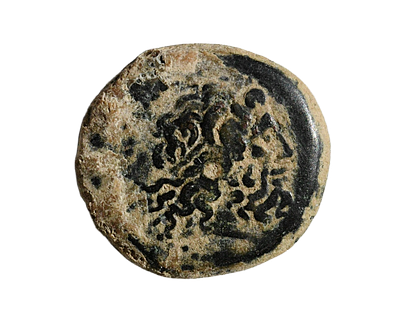 PTOLEMAIC KINGS of EGYPT. Ptolemy III Euergetes. 246-222 BC. &AElig; Dichalkon, Tyre mint (&AElig;) bronze 