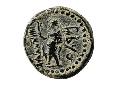 Ptolemy VI Philometor, PHOENICIA, Marathos. 175/4-170/69 BC. bronze coin. Weight 6.32 grams 
