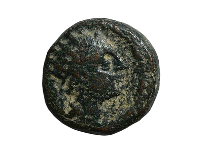 Seleukid Kings Antiochos IV Epiphanes. 175-164 BC. Perhaps Ake (Akko) mint (&AElig;) bronze coin. 