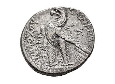 RARE Ascalon (ASHKELON) mint, Antiochos VIII Epiphanes (Grypos). 121/0-97/6 BC. Silver 