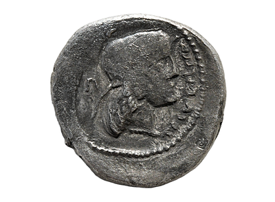 NABATAEA. Obodas II, with Hagaru I. Circa 30-9 BC. Silver (AR) Drachm Petra mint. Weight 3.92 
