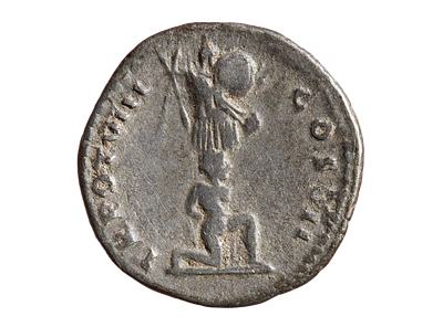 Titus 79-81 AD. Silver (AR) Denarius of “Judaea Capta” Commemorative coin, Rome mint. Weight 