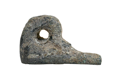 Bronze Commercial Scale Duck Weight of 8 shekels 14 - 9 Century BC. Weight 14.38 gram, Size 28 mm. 