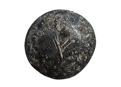 Bronze Commercial SHEKEL Weight, 12th–9th Century BC. Weight 10.95 gram, Size 16 mm. Descriptio 
