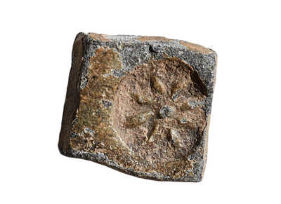 Hellenistic Lead weight, Star / Rosetta shape 4-1 Century BC. Weight 1.34 grams, Size 9 mm. Desc 