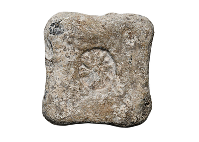 Hellenistic Lead weight, Star / Rosetta shape 4-1 Century BC. Weight 55.17 grams, Size 27 mm. De 