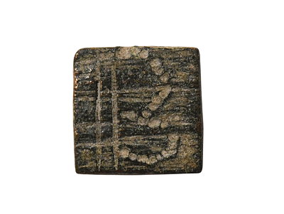 Byzantine 5-8 century AD. Bronze Commercial Scale Weight. Weight 2.24 gram, Size 10 mm. Descrip 