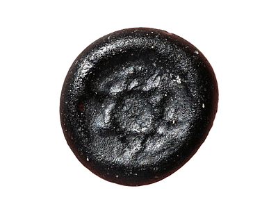 Medieval Islamic, Fatimid / Abbasid - Ottoman Empire, Glass WEIGHT with Magen DAVID star. 