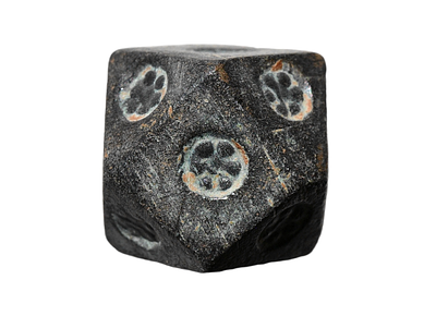 Islamic Bronze 10 Dirham Multiface Weight with Rosset Flower 12-16 century AD. Weight 29.84 