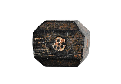 Islamic Bronze 2 Dirham Multiface Weight with Rosset Flower 12-16 century AD. Weight 5.93 gram 