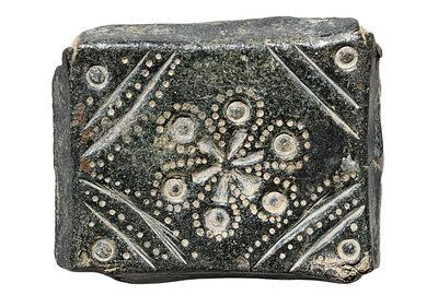 Byzantine 5-7 century AD. Bronze Weight With Rosset flower and Lead insertion. Weight 113.90 
