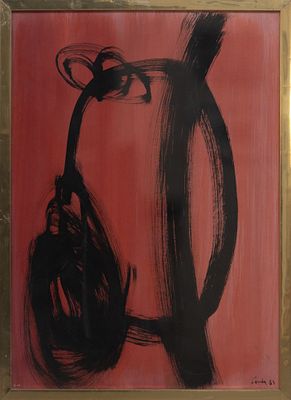 IDEO PANTALEONI Senza titolo, 1963 - IDEO PANTALEONI 1904-1993 Senza titolo, 1963 Tecnica mista su 