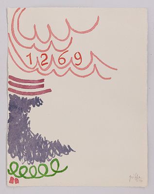 GIORGIO GRIFFA Tre linee con arabesco 1269, 1994 - GIORGIO GRIFFA 1936 Tre linee con arabesco 1269 