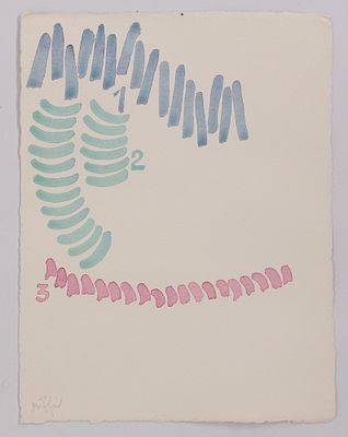 GIORGIO GRIFFA Tre segni, 2002 - GIORGIO GRIFFA 1936 Tre segni, 2002 Acquerello su carta 