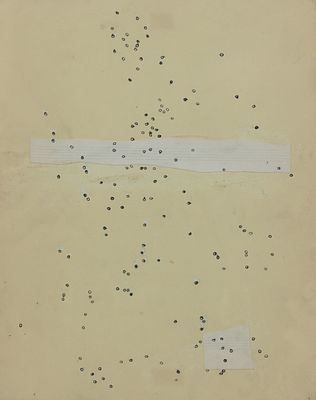 PHILIP CORNER Border line, 1962 - PHILIP CORNER 1933 Border line, 1962 Tecnica mista, collage su 