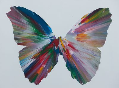 DAMIEN HIRST Butterfly, 2009 - DAMIEN HIRST 1965 Butterfly, 2009 Multiplo cm. 60x80 Al retro 